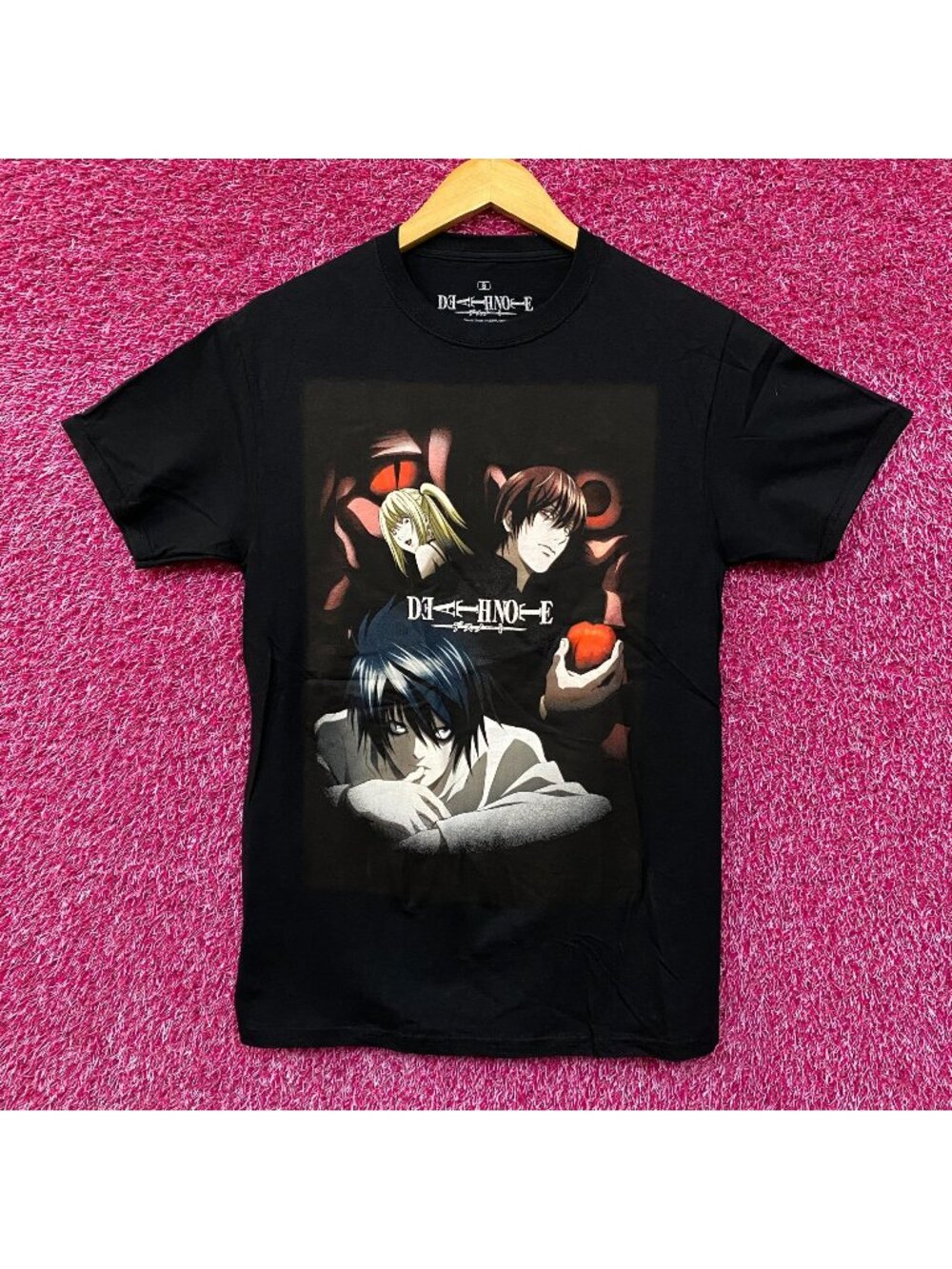 Death Note L, Light and Misa Anime T-Shirt Small